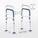 Loyoda Toilet Safety Rails for Seniors,Height-Adjustable Toilet Frame Width-Adjustable Toilet Handles Toilet Rail Provides Support for Seniors Pregnant Disabled