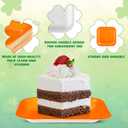 Dandat 100 Pack 7 Inch Graduation Paper Square Plates Appetizer Disposable Cake Plates Disposable Lunch Metallic Foil Dessert Tableware for Birthday Wedding Anniversary Party Supplies (Orange)