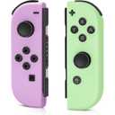 CIMENNTU Switch Controller for Nintendo Switch Controller, Switch Controller Replacement Accessories with Double Vibration/WakeUp/Motion Control/Screenshot（Purple&Green） 