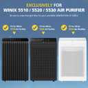 4 Pack 5510 5520 5530 Filter Q For Winix 5510 5520 5530 Air Purifier