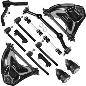 SCITOO 14pcs RWD Suspension Kit For 1996-2003 For Chevy S10 1996-2005 Blazer w/Suspension Parts Upper Control Arm Lower Ball Joint Sway Bar Center Link Outer Inner Tie Rod End Adjusting Sleeve