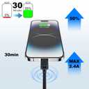 Car Apple Carplay Cable, [Apple MFi Certified] USB A to Lightning Cable for iPhone 14,14 pro max,13,Plus,SE 2nd/12/11/Xs/XR,Car Charging Cable (Black, 3 FT)