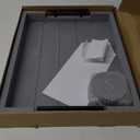 Ottoman Serving Tray | Decorative Coffee Table Tray with Handles  17x13 Inch Wooden Tray with 4 Coasters for Breakfast, Kitchen & Bar (Light Grey)