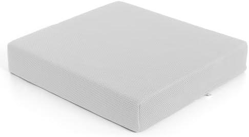 Gildoveo 18x16x3 Seat Cushion with Zipper,Chair Cushion with Non-Slip Backing,Breathable Office Chair Cushion/Stadium Seat Cushion/Cushion Lab/Wheelchair Cushions（Grey）
