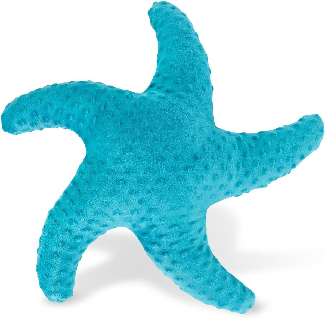 Marble Empire Starfish Pillow Starfish Decorative Throw Pillow Coastal Pillows Beach Ocean Nautical Theme Stuffed Plush for Bed Couch(Turquoise) (19.68inch)