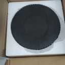 OAKOA Concrete Black Tray for Coffee Table  Round Black Decorative Tray for Table Decor  Bandejas Decorativas para La Sala  Coffee Table Centerpiece