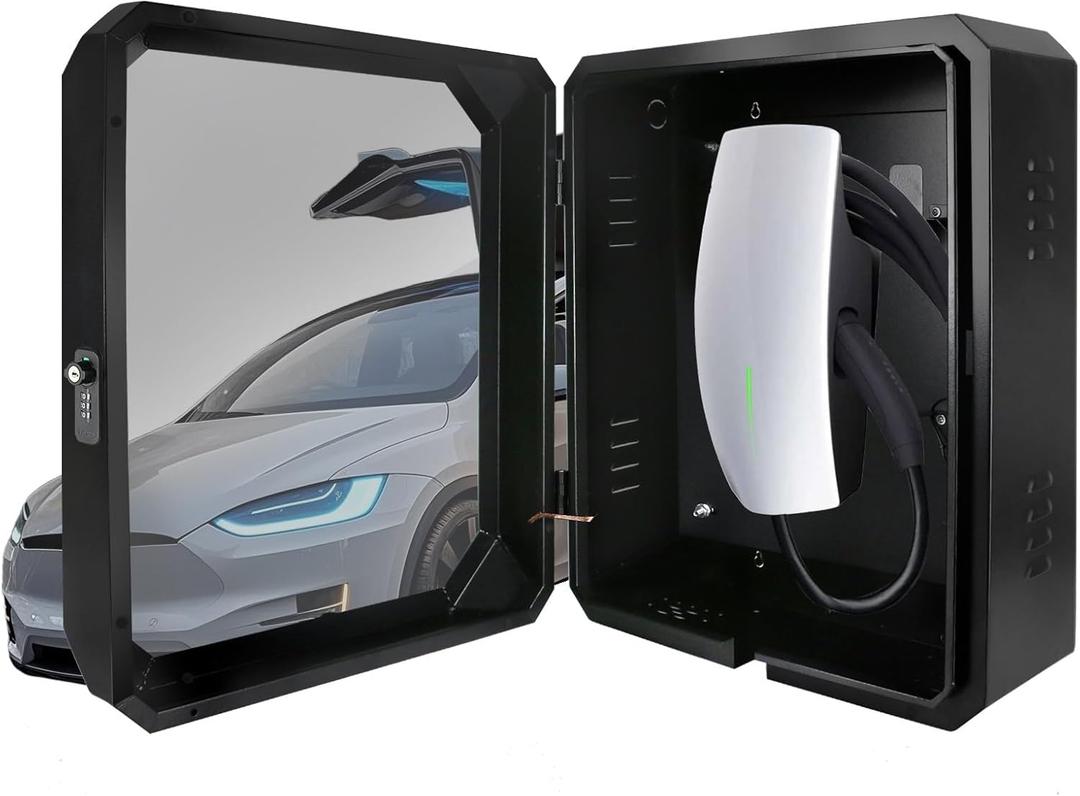 Heavy Duty Outdoor Charger Station Cover Box fit for Tesla gen 3th Wall Connector & Most EV Charger, Super Large Size Waterproof Dustproof Indoor/Outdoor Wall Mount Charger Enclosure