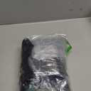 Avanova Women Color Block Striped Cropped Sweatshirt Oversized Crewneck Pullover (X-Large, Black)