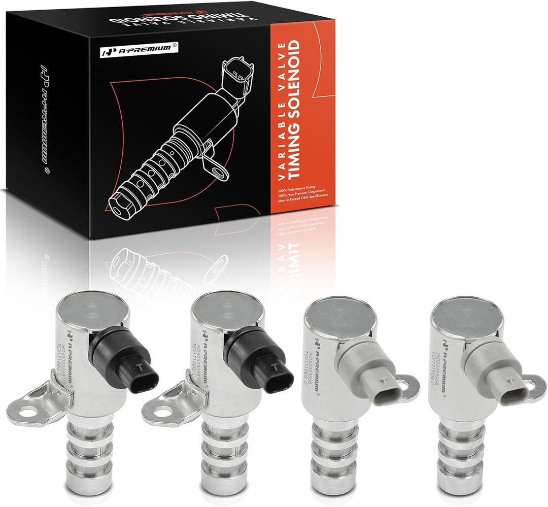 A-Premium 2-PC Intake & Exhaust Engine Variable Valve Timing (VVT) Solenoid Compatible with Ford F-150, Explorer, Edge, Transit-150/250, Transit-350 HD, Mustang, Taurus, Expedition & Lincoln MKZ, MKX