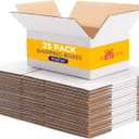 MESHA White Corrugated Mailing Box 9X6X4'' Shipping Boxes Cardboard For Small Business Packaging Small Items Gift Box Mailer 25 PACK
