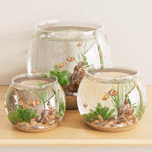 3pcs Plastic DIY Fish Bowls - 640oz/135oz Round Clear Fish Tanks 5 Gallon Aquarium, Hydroponic Planter, and Multi-Use Container for Flower Vase, Carnival Prizes, Party Centerpieces, and Home Decor