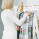 Lifemaster Plastic Clothes Hangers  Heavy Duty Hanger Set, for Organizing Clothes, Dresses, and Coat, Holds Up to 5 lbs, Space-Saving Hangers with Non-Slip Shoulder Grooves, Pack of 20, White