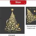 3 x YHW 2x3ft Christmas Tree Window Clings Stickers for Glass, Extra Large Golden Xmas Windows Static Stickers, DIY Wall Window Door Mural Showcase Decal Sticker (1 Pack)