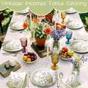 Qinyoung 100 Pcs Floral Tea Party Plates and Napkins Sets Wildflower Party Supplies Floral Paper Plates and Napkins Disposable Spring Themed Baby Shower Tableware for Summer Wedding, Serve 50 Guests