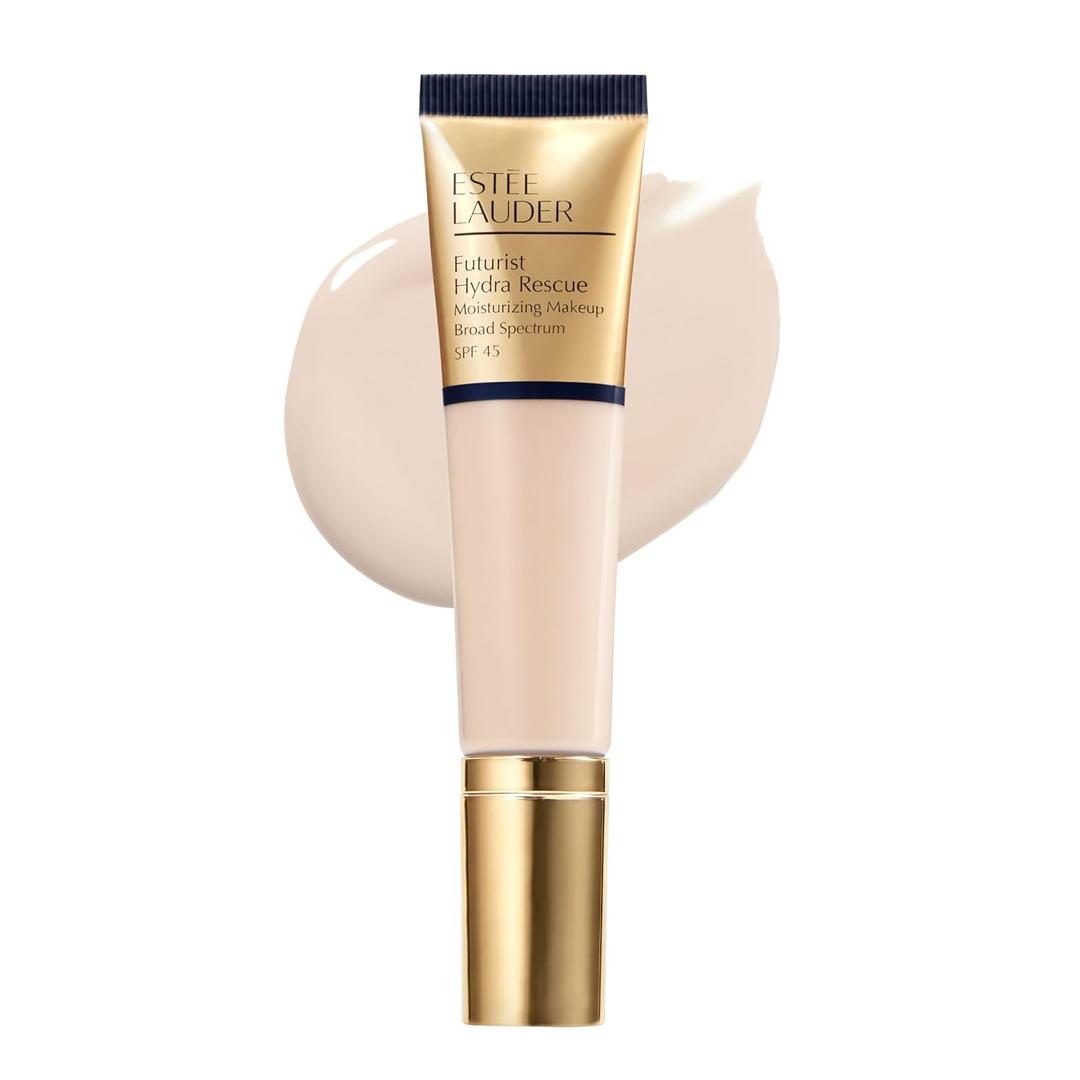 Este Lauder Futurist Hydra Rescue Moisturizing Foundation Makeup SPF 45 for a 12-Hour Glow, 1.2 Fl Oz