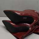 Elisabet Tang Women's Closed Toe Heeled Boot Pointed Toe Shoes Stiletto Heels Slip On Slouchy Knee High Boots For Women Sexy Dress Shoes Wine Red Size 7