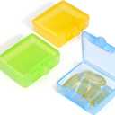 Opret Small Pill Box (3 Pcs), Square Pill Case Portable for Pocket Purse Travel Medicine Storage Container for Tablets Vitamin Fish Oils Earplug Case