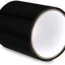 PLAXIARY Waterproof Patch and Seal Tape Water Leak Repair Tape Water Barrier Tape for Instant Stopping Leak on Pipes, Hoses, Chimney, Plastic Bucket, Roof, Boat 4 in x 5 Ft Black Set Of 2