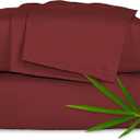 King Size 4 Piece Sheet Set - Comfy Breathable & Cooling Bed Sheets Set - Hotel Luxury Bedding for Women, Men, Kids, Teens, Boys & Girls - Deep Pockets, Ultra-Soft, Wrinkle Free - Oeko-Tex - Burgundy