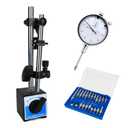 Dial Indicator with Magnetic Base Holder Differential Backlash Gauge 0-1", Fine Adjustable Long Arm Tester Gage Gauge 0.001" Precision, Indicator Points 22pcs (SAE)