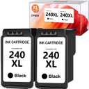 240XL Black Ink Cartridge Replacement for Canon PG-240XL Black Ink Cartridge 240 XL PG240 XL for PIXMA MG3620 MG2220 MG3220 MG3520 MG2120 MG3120 MG4120 MX472 TS5120 Printer (2 Black)