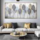 Modern Abstract Canvas Print Black White Leaves Natural Landscape Living Room Bedroom Office Decoration 4824" Framed