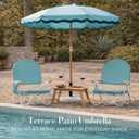 6FT Patio Beach Umbrella for Outdoor, UPF 50+ Sun Shade for Patio, Backyard, Garden, Pool and Beach, Tilt Adjustable, Portable, Harbour Cypress Green
