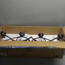Kira Home Villa 31" Traditional 4-Light Vanity/Bathroom Light + Amber Frosted Glass Shades, Oil Rubbed Bronze Finish