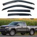 KPY Window Visor Compatible with 2016-2023 Toyota Tacoma Access Cab, 4PC Rain Guard Side Window Vent Deflectors Tape-On Mugen Style, 2016 2017 2018 2019 2020 2021 2022 2023 (Access Cab Only)