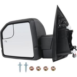 JDMSPEED Driver Side View Mirror Power Heated LED Signal Textured Black Left LH Compatible with 2015-2020 Ford F150 FL3Z-17683-CC FL3Z-17683-CA (Driver Side View)