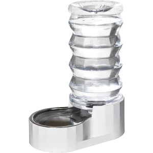 Sfozstra Large Gravity Dispenser for Dogs: 8L White Automatic Stainless Steel Water Bowl Waterer - Great for Family Homes and Outdoor Activities