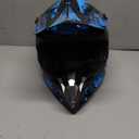 DOT Adult Dirt Bike Helmet with Goggles Gloves & Mask Adjustable Sun Visor Motorcycle Adult ATV Helmet Off-Road Motocross Downhill Moped MX BMX for Unisex Adult-188-Blue Cowboy, Large