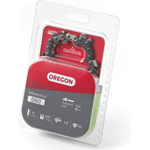 Oregon D60 AdvanceCut Replacement Chainsaw Chain for 16-Inch Guide Bars, 60 Drive Links, Pitch: 3/8", .050" Gauge, Fits Stihl, Husqvarna, Echo, Poulan, Craftsman and More
