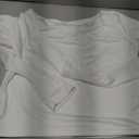 CUHUDA Women's Basic Long Sleeve Square Neck Crop Top Slim Fit T-Shirt White Small