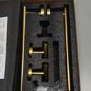 TURS Brushed Gold 5 Piece Bathroom Hardware Set, SUS304 Stainless Steel 24 Inch Bath Towel Bar Set, Round Bathroom Accessories Kit Wall Mounted (Brusehd Dark Gold)