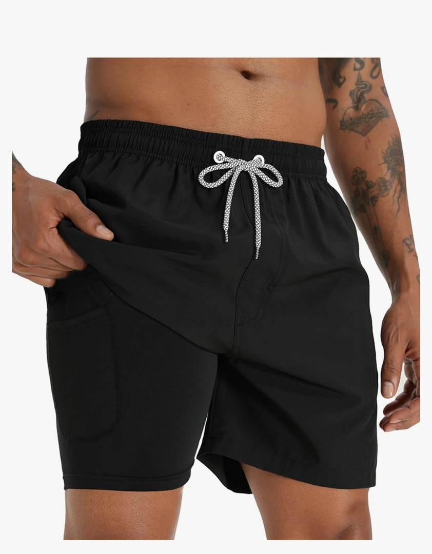 APTRO Men's Swim Trunks with Compression Liner 5 Inch Bathing Suit Beach Swimsuits Size XL