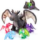 HyDren 5 Pcs Dragon Plush Toys Set 16 Inch Giant Dinosaur Stuffed Animal with 4 Pcs Babies Dragons in Mommy Dinosaur Belly for Kids Boys Girls Easter Birthday Gifts Student Classroom Prizes(Gray)
