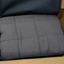 L'AGRATY Weighted Blanket for Adults- Dark Grey, 48"x72", 15lbs, Twin Full Size Heavy Throw Blanket, Cooling, Breathable, Microfiber with Glass Beads, Big, Washable, All-Season