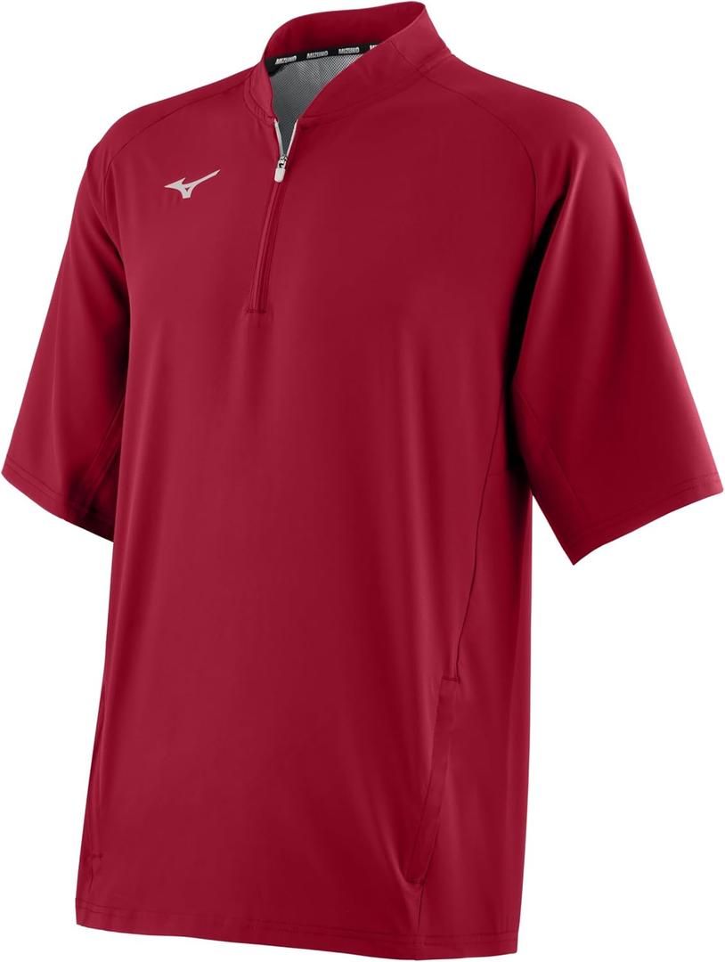 Mizuno Men's Gametime Short Sleeve Hitting Jacket (Red), Size S