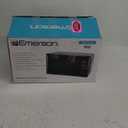 Emerson MW7302B Compact Countertop Microwave Oven with Touch Control, LED Display, 700W, 10 Power Levels, 6 Auto Menus, Glass Turntable and Child Safe Lock, 0.7 Cu., Ft. Black