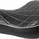 Motorcycle Driver Rider Solo Seat Cushion For Harley Sportster XL883C 883 1200 Custom 72 48 1983-2003, Black Diamond