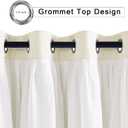 Hiasan Mix & Match Ivory Blackout Curtains with Sheer, Thermal Insulated Privacy Double Layer Grommet Window Curtains for Bedroom, Living Room, Nursery, 2 Drape Panels with Tiebacks, 52W X 96L