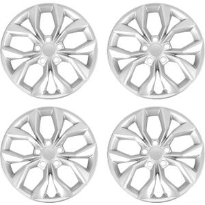 Hubcaps Compatible with Honda CRV 2023 2024; 17 inch Steel Wheel Covers; Set of 4 Pcs (Silver)