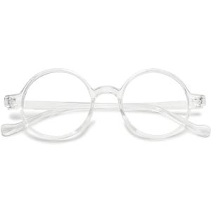 Round Blue Light Blocking Reading Glasses for Women Men Retro TR90 Ultra-light Nerd Eyeglasses Readers Eyewear