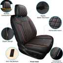 FREESOO Seat Covers for Dodge Ram 2026 2025 2024 2023 2022 2021 2020 2019 1500 Crew Cab, Leather Seat Cover Big Horn Lone Star Rebel, Black Red