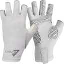 Drasry UV Protection Fishing Fingerless Gloves - Men & Women UPF 50+ SPF Gloves for Fishing, Kayak, Paddling, Hiking, Sailing, Rowing (Small, Gray)