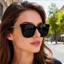 HAOLOTA Womens Cat Eye Sunglasses Oversized Polarized UV400, Lightweight Fashion Shades