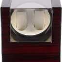 Uten Automatic Watch Winder Box Luxury Wooden Watch Storage Case, Double Watch Winder with Quiet Motor 4 Rotation Mode for Father's Day Gift for Him, Birthday Gift. Red