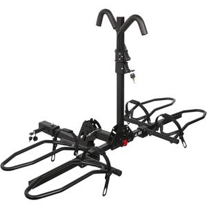 Bike Rack Hitch with Lock, Platform 2-Bike Rack for Car SUV RV Camper Truck Trailer, Hitch Bike Rack for Fat Tire, Mountain Bikes, EBikes and EMTB, 180 lbs Capacity Bike Carrier for 2" Receiver