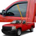 Lightronic Extra Durable in-Channel Auto Vent Window Visor, Fits 2007-2013 Chevrolet Silverado & GMC Sierra 1500, 2007-2014 Silverado/Sierra 2500 HD & 3500 HD, Regular/Extended/Crew Cab, Smoke, 2-Pcs